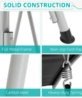 Solid construction details of Two Seat Outdoor Porch Swing With Adjustable Canopy Heavy Duty 650 Lb Capacity Patio Swing