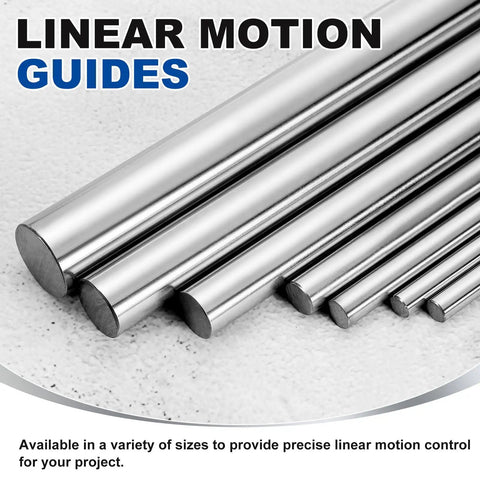 Two Pack 6mm By 400mm Solid Case Hardened Chrome Plated Linear Motion Rods, variety of sizes for CNC, 3D printers.