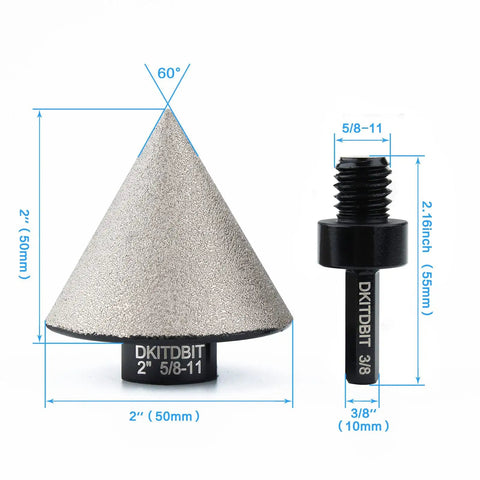 Heavy Duty Beveling Chamfer Drill Bit For Countersinking Holes In Porcelain And Ceramic Tiles Up To 2 Inches 50mm In Diameter