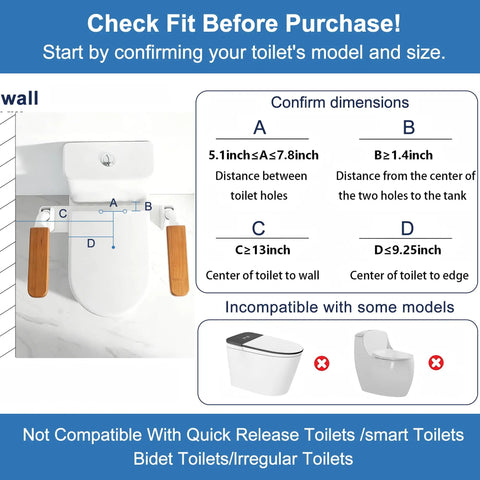 Hella Strong Toilet Safety Rails For Seniors With Badass Flip Up Armrests And Built Like A Truck Carbon Steel Frame installation guide.