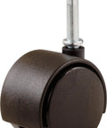 Top Tier Slick Rolling Office Chair Casters Twin Wheels with 5/16 Inch Stem Mount in black for easy desk upgrades.