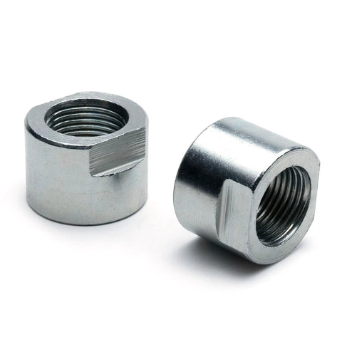 Badass Heavy Duty Threaded Axle Sleeve And Precision Spacer Lock Nut Kit For Toro Zero Turn Mower with two chrome lock nuts.