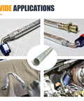 Heavy Duty Aluminized Heat Shield Sleeve Built Tough To Slap Right Over Scorching Exhaust Lines shields hoses with aluminum wrap.