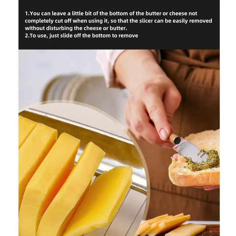 Heavy Duty Real Deal Butter And Cheese Slicer With Precision Stainless Steel Wires Ergonomic Grip slicing yellow cheese