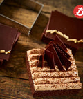 Perforated Square Tart Ring 8x8x0.8 Inches For Golden Crispy Tarts No Fuss Release Easy Clean Game Changing Perforations next to chocolate tart