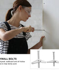 Heavy Duty Drywall Toggle Bolt Kit With Wing Nuts 20 Pcs being installed on wall