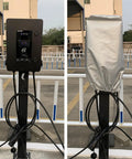 Rock Solid Weatherproof Cover For Your EV Charging Station And Wall Connector Box Outdoor Rain Shield protecting charging unit with heavy duty oxford material.