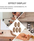 Effect display of Old School Copper Drawer Knobs 5 Pack with Single Hole Cabinet Pull Handles in use