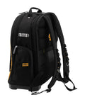 Massive 40 Liter Tool Backpack Built Tough As Nails For Contractors showing padded straps and sturdy design for tools.