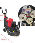 Walk Behind Concrete Floor Grinder Workhorse With Twelve Head Planetary System 35.4 Inch Working Width Remote Control And LED Light For Epoxy Terrazzo Hardened Concrete 18.5 Kw 220V Three Phase showing size dimensions