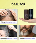 Dark Brown Hair Powder Root Touch Up Stick For Fast Gray Coverage on hand, ideal for filling thinning hairlines and concealing roots.