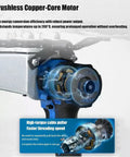 Brushless copper-core motor of a Heavy Duty Wall Mounted Wire Threader Featuring Six Beefy Guide Wheels And Thirty Meter Stringing Wire.