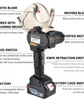 Electric Ratchet Cable Cutter With Battery Powered Hydraulic Cutting For Copper And Aluminum Cables Portable Beast Heavy Duty Wire Cutter EC50M with labeled parts