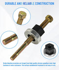 Long Reach Crank Pulley Installation Tool Set with 4 Adapters and Nut Bearing - tools and adapters displayed