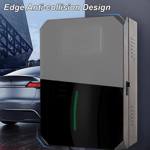 Top Notch Hella Tough Outdoor EV Charger Station Protective Storage Box with secure lock, wall-mounted, anti-collision design.