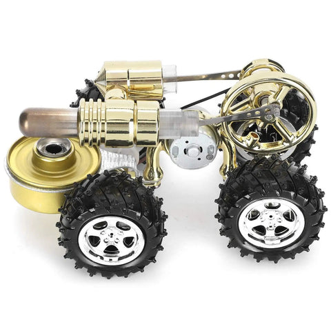 Mini Stirling Engine Model for Hands On Physics Experiments with zinc alloy construction and visible piston mechanism.