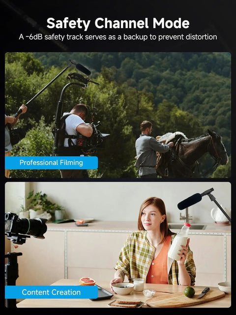 D2 Wireless Shotgun Microphone With Hypercardioid Condenser Pickup used in professional filming and content creation