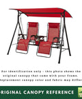 Reinforced RipLock 350 Replacement Canopy Top For Mainstays Big And Tall Bungee Swing RTS487H MS18 301 004 04 Durable Cinnabar Red Cover