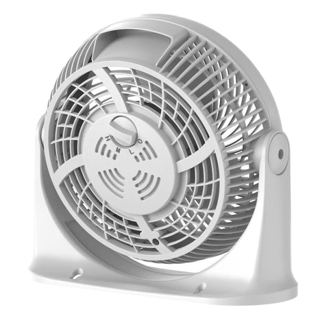 11 Inch Desk Fan With Three Speed Settings Dead Quiet Personal Air Circulator Bringing No Fuss Ninety Degree Tilt Adjustable Handle White