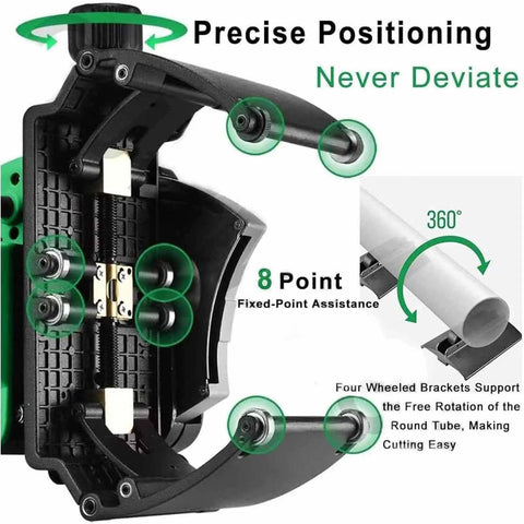 Beefy Heavy Duty Pipe Cutter With 5 Plus 1 Adjustable Speeds for precise cuts, smart clamping design, and 360-degree rotation support.