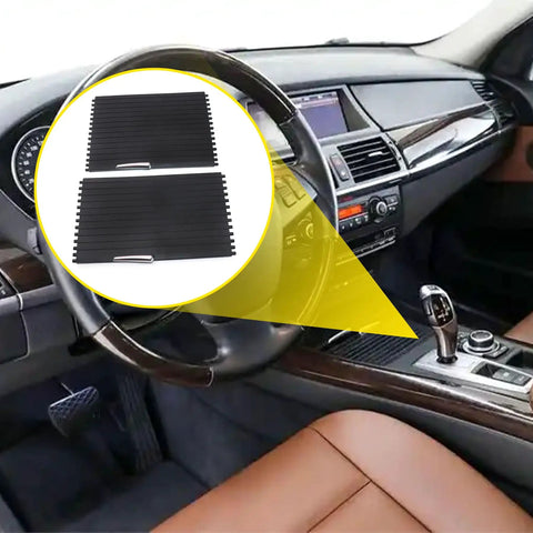 Hella Durable Center Console Cup Holder Slide Cover Featuring Slick Gliding Roller Blind Shutters For BMW X5 And X6 Models tight fit upgrade trays in car interior