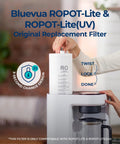 Person installing Replacement Filter For Countertop Reverse Osmosis System RO100ROPOTLite, showing easy twist lock feature.