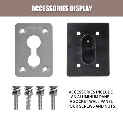 Heavy Lift Spring Socket Wall Plate For Yoga Rehab And Home Studio Panels No Sweat Setup Anchor Mount, aluminum panels and screws.