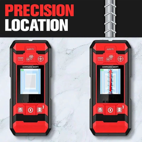 Slick Big Time Portable Wall Scanner And Rechargeable Stud Finder With Laser Marking Digital Angle Gauge and Sharp Color Display.