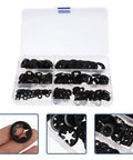 Internal Tooth Serrated Push On Lock Washers Set 280 Piece Fasteners Assortment for storage case and detail view