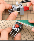 Aluminum Four Post Clamp Tool For Fine Assembly And Small Part Positioning, Handy Portable Manual Repair Fixture For Detail Work, Quick Setup And Reliable Holding At Your Hobby Bench Or Workshop.
