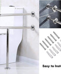 Heavy Duty Stainless Steel Toilet Grab Bar And Wall To Floor Safety Rail 23 6 Inch, Easy to Install hardware included