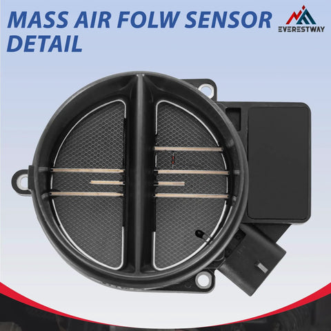 Mass Air Flow Sensor For Chevy Silverado 1500 Suburban Tahoe Cadillac Escalade GMC Sierra Yukon AF10043 2134160 MAF Sensor Compatible Replacement Direct Fit Plug N Play