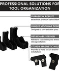 Magnetic Ratchet Organizer Set for One Quarter Inch Three Eighth Inch And One Half Inch Ratchets With Interlocking Design