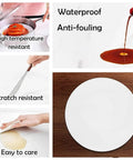 Slick Round Lazy Susan Turntable For Dining Tables With Smooth 360 Degree Rotation And Hella Sturdy Load Bearing Marble Texture Surface Easy To Clean Kitchen Serving Spinner 40 Inch Multi Color showcasing waterproof and scratch-resistant features.
