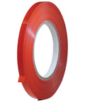 TRU UPVC 24BS Red Poly Bag Sealing Tape Three Eighths Inch By 180 Yards Pack Of One For Color Coding Perishables With Durable PVC Film