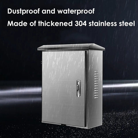 Heavy Duty Outdoor EV Charger Lock Box With Rock Solid Stainless Steel Case In Rain, Dustproof And Waterproof Design.