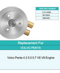 Raw Water Pump And Serpentine Belt Pulley For Boat Motors featuring tough NSK bearings, stainless hardware, and OEM part for Volvo Penta.