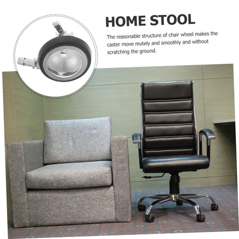 Heavy Duty Swivel Casters For Office And Barber Chairs Smooth As Silk Carpet Wheel Replacement Silent Glide on home stool and chair.