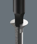 Close-up of Micro Hex Screwdriver For Electronics With Kraftform Micro Handle showing Black Point tip engaging a screw