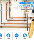 Beefy Brass Pipe Fitting Long Nipple One Half NPT Male To One Half NPT Male 4 Inch Extender Connector Plumbing Illustration