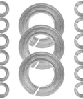 One Hundred Pcs 1/4 Inch Stainless Steel Spring Lock Washers Set For Industrial Fastening And Anti Loosening Applications With 304 Stainless Steel Split Repair Washers Kit Heavy-Duty Jobsite Ready, assorted washers