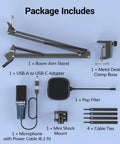 Package includes Solid Quality USB Computer Microphone For Podcasting Gaming And Streaming Delivers Crisp Broadcast Audio.