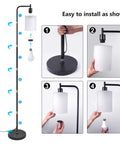 Floor Lamp With Remote And Foot Control Rustic Standing Light assembly instructions with parts and steps shown