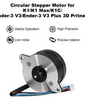 Premium Circular Stepper Motor for 3D Printers with 12 Tooth Gear, Pancake Extruder Motor Replacement for K1 K1C K1 Max Ender 3 V3