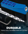 Compact Pocket Hole Jig Kit For Small Projects And Tight Spaces featuring steel enforced drill guides and drill bit