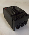 Pro Shop Grade Three Pole Circuit Breaker With Thermal Magnetic Switching Rated For 20 Amps And 240 Vac Panel Boxes side view on white background