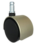 Kick Up Your Furniture Game With Slick Antique Brushed Brass Hooded Chair Casters Set Of 5, Heavy Duty Nylon Double Wheels for smooth gliding.