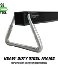 Heavy Duty Three Point Engine Support Bar With Adjustable Screw Hooks Real Deal Transverse Support Tool showing steel frame and hook details.