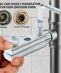 Universal Damaged Fastener And Pipe Thread Remover Tool For Broken Bolts Faucets And Pipes in use on metal pipe