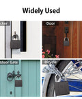 Heavy Duty Fingerprint Padlock With Bluetooth Outdoor Waterproof Smart Lock For Gates Fences Lockers Gyms Cabinets And Warehouses App Enabled 15 Fingerprints Includes 2 Keys in various uses: locker, door, outdoor gate, bicycle security